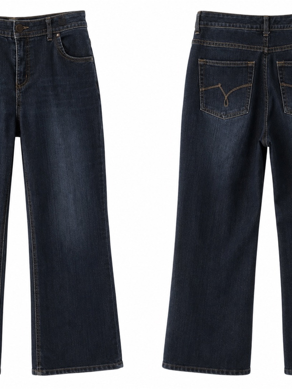 Just My Size Women's Dark Blue Wide-Leg Jeans - Short